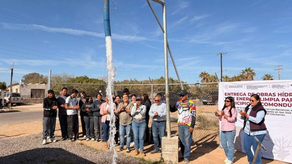 Gobierno del Estado entrega obras de infraestructura hidráulica en Comondú