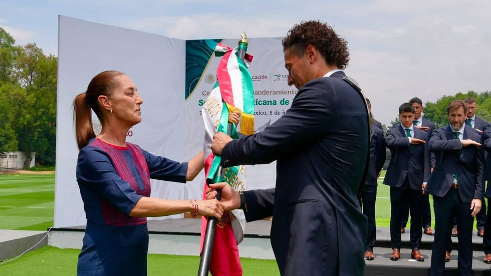 Claudia Sheinbaum abanderó a la Selección Mexicana rumbo al Mundial 2026