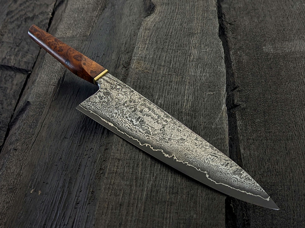 Thumbnail: Gyuto 230x59mm Desert Iron Wood Burl