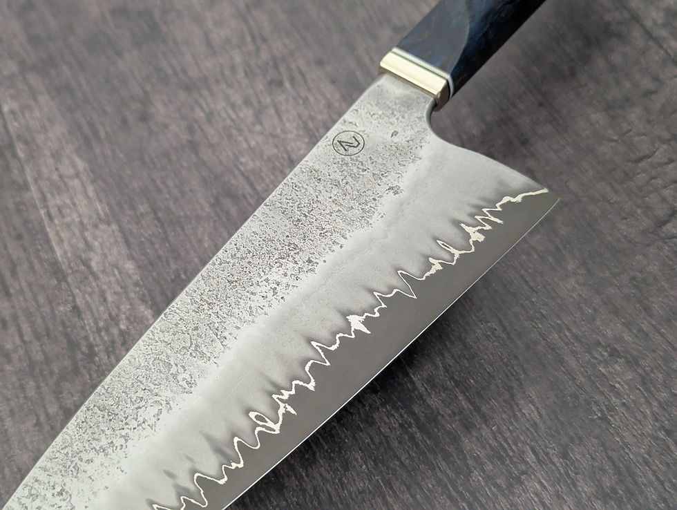 Miniaturbild: Hohes Gyuto 205x65mm Blaue Maserbirke