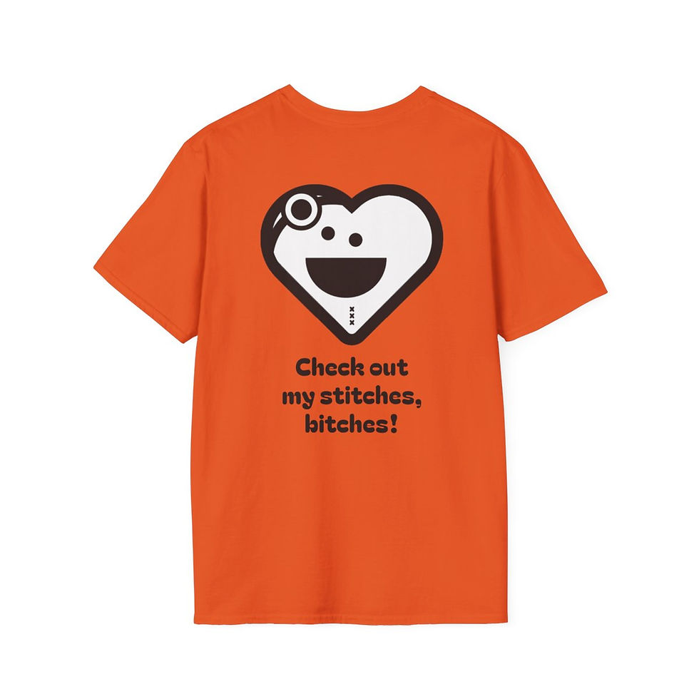 Thumbnail: "Check Out My Stitches" Unisex Softstyle T-Shirt