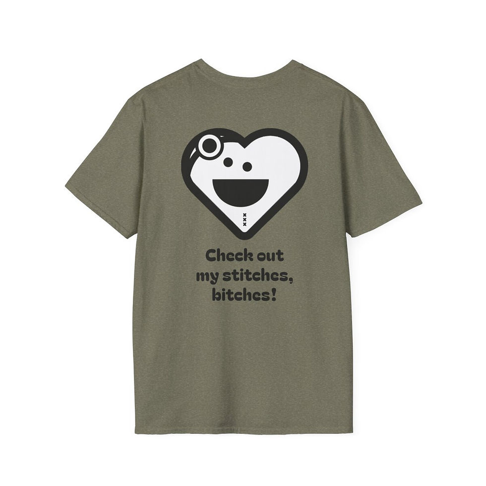 Thumbnail: "Check Out My Stitches" Unisex Softstyle T-Shirt