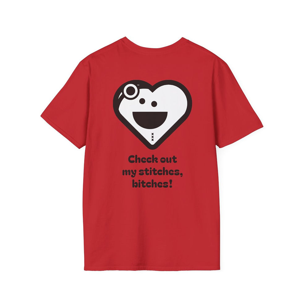 Thumbnail: "Check Out My Stitches" Unisex Softstyle T-Shirt