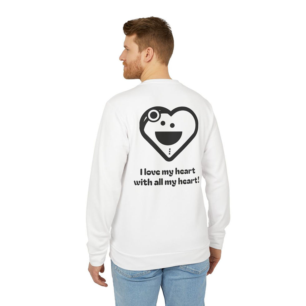 Thumbnail: "I Love My Heart" Adidas Unisex Fleece Crewneck Sweatshirt