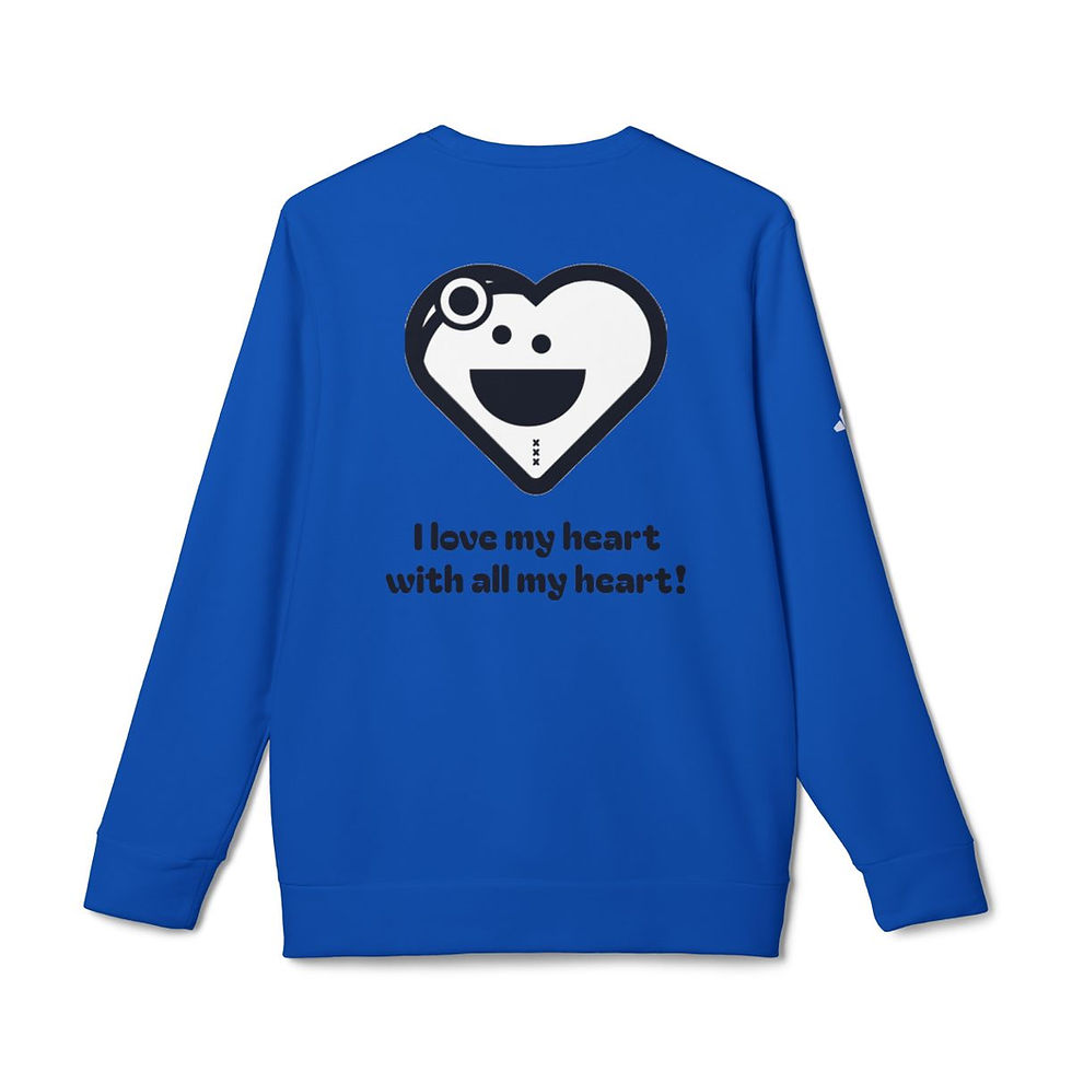 Thumbnail: "I Love My Heart" Adidas Unisex Fleece Crewneck Sweatshirt