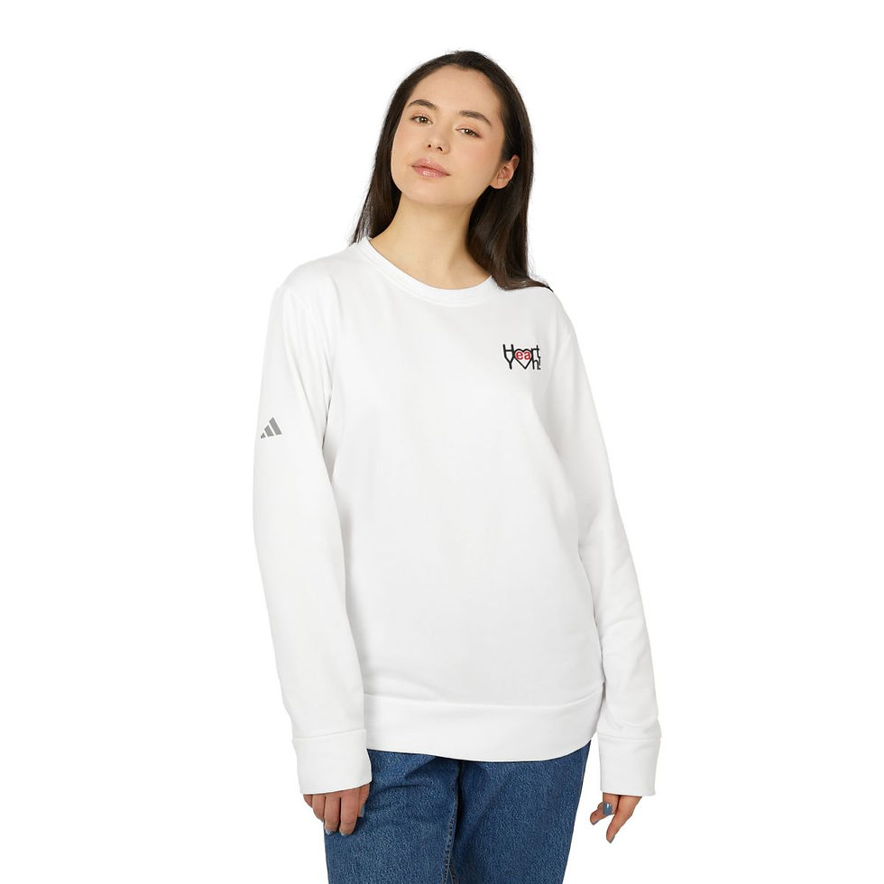 Thumbnail: "I Love My Heart" Adidas Unisex Fleece Crewneck Sweatshirt