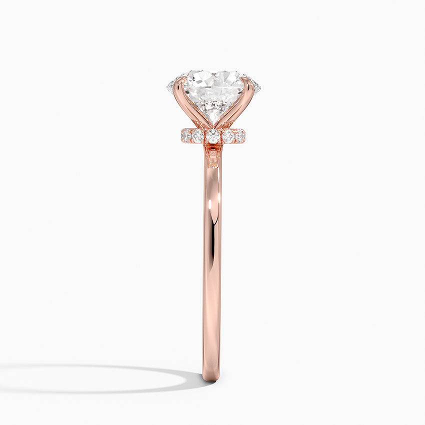 Miniatura: Adalia - 14k Round Solitaire with Secret Halo
