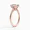Miniature : Melanie - 14k Pear Shaped Solitaire with Hidden Halo and Studded Bridge