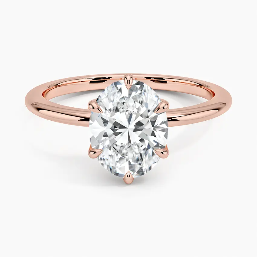 Jules - 14k 6 Prong Oval Solitaire