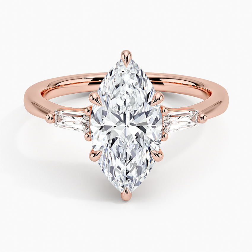 Miniature : Rose Hidden Halo Bridal Ring