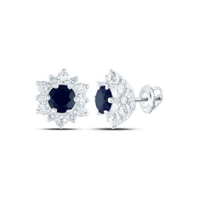 3/8CTW-DIA ANA M 4.5MM RD-BS NAT GEM STUD EARRING