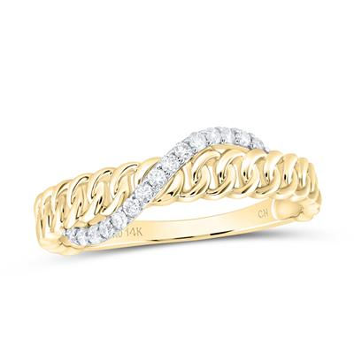 1/6CTW-DIA CN FASHION CUBAN LADIES RING