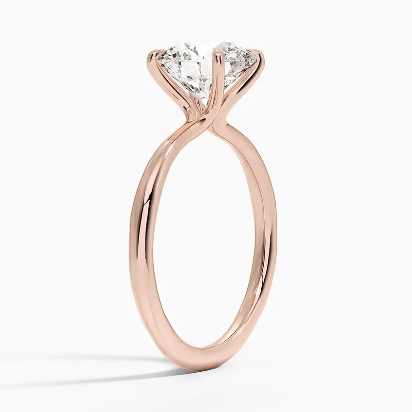 Miniature : Lavinia - 14k Classic Round Solitaire with High Setting