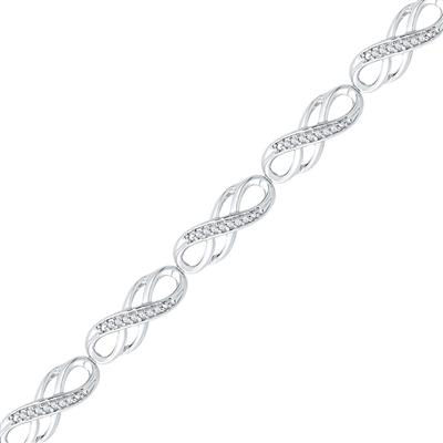Miniatura: Pia - 10k Round Diamond Infinity Bracelet