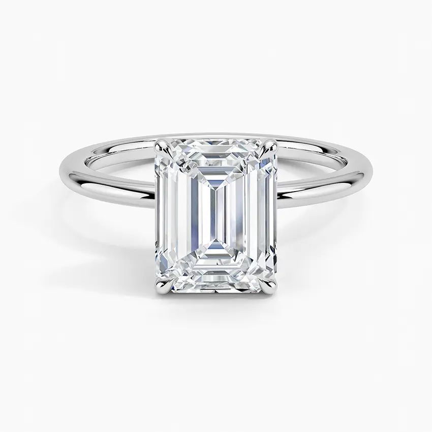 Thumbnail: Megan - 14k Emerald Cut Solitaire