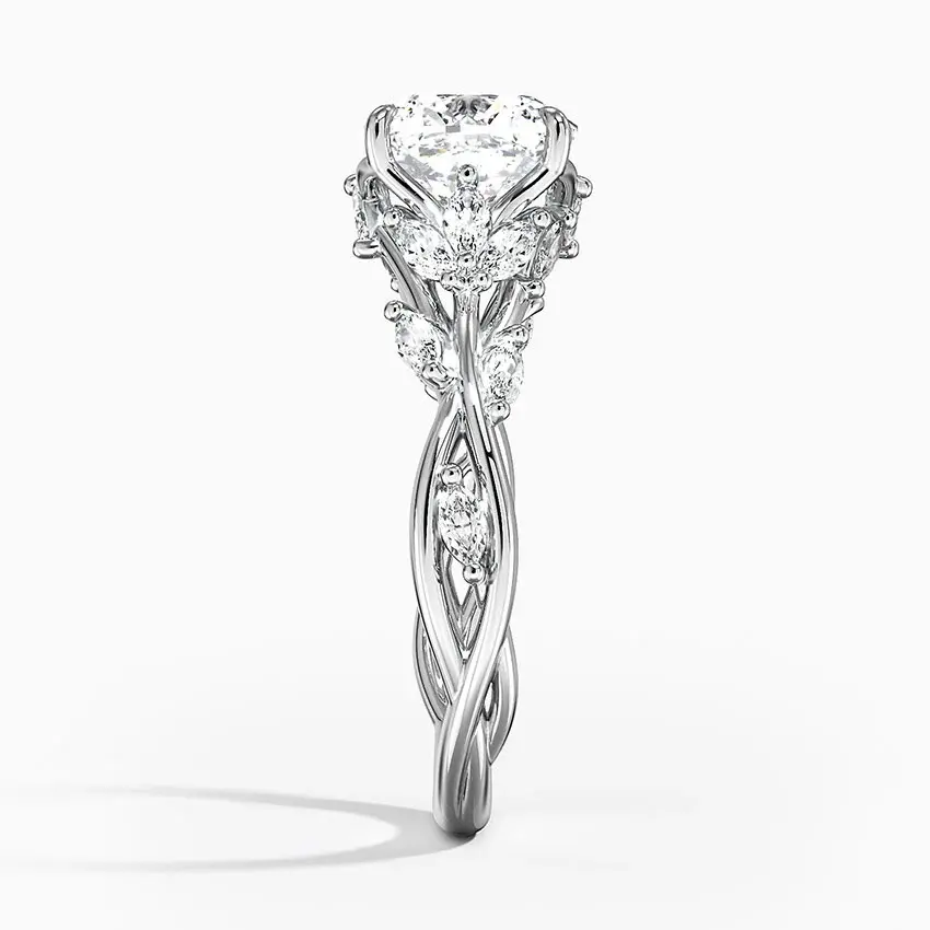 Miniatura: Blossom - 14k Cushion with Twisted Vine Band