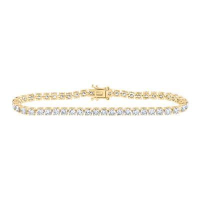 14k Yellow Gold Round Diamond Fashion Nicoles Dream Collection Bracelet 7 Cttw
