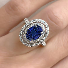 Sapphire and Diamond Engagement Ring