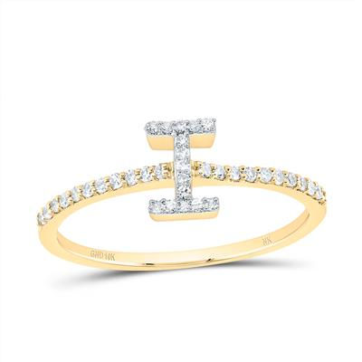 1/6CTW-DIA NK GIFT INITIAL "I" RING