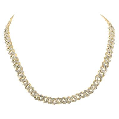 6 1/3CTW-DIA NK (8MM) MENS CHAIN
