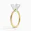 Miniatura: Emryn - 14k Princess Cut Solitaire with Four White Gold Prongs