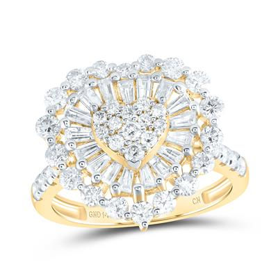 2 CTW-DIA CN FASHION HEART RING