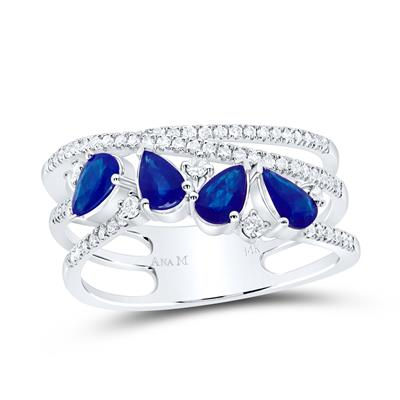 1/3CTW-DIA ANA M 1CTW-PS-BS NAT GEM FASHION RING