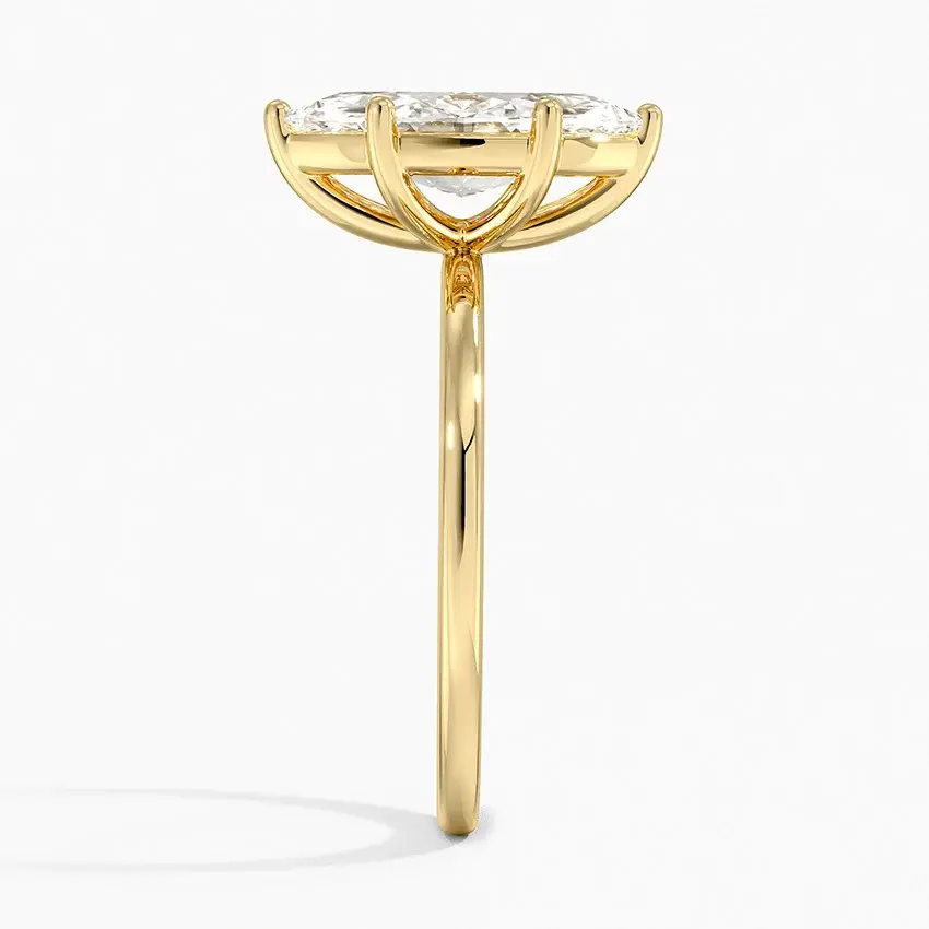 Miniature : Emily - 14k Marquise Cut Flush Set Solitaire
