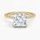 Miniatura: Madison - 14k Princess Cut Center with Studded Claws, Hidden Halo and Pavé Band