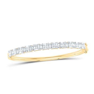 1 5/8 CTW-DIA ANA M FASHION BAGUETTE BANGLE(50X60MM)