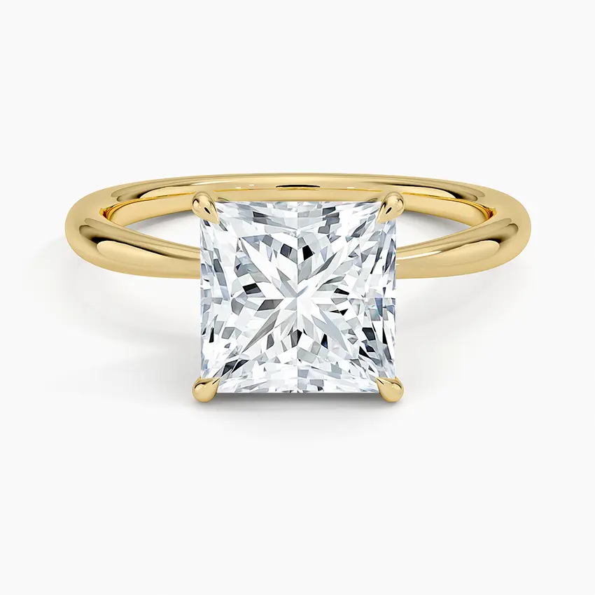 Miniature : Keziah - 14k Classic Princess Solitaire with High Setting