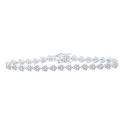 Roberta - 10k Round Diamond Pear Bracelet