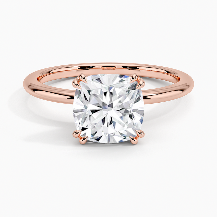 Miniature : Charlotte - 14k Double Prong Cushion Solitaire