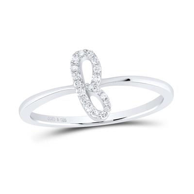1/12CTW-DIA P1 GIFT INITIAL "F" LADIES RING