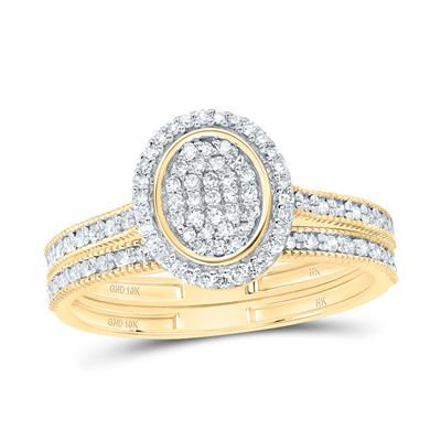 3/8CTW-DIA NK FASHION OVAL BRIDAL SET