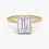 Miniatura: Zaria - 14k Emerald Cut Center with Studded Claws, Hidden Halo and Pavé Band