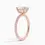 Miniatura: Ella - 14k Oval Center with Studded Claws, Hidden Halo and Pavé Band