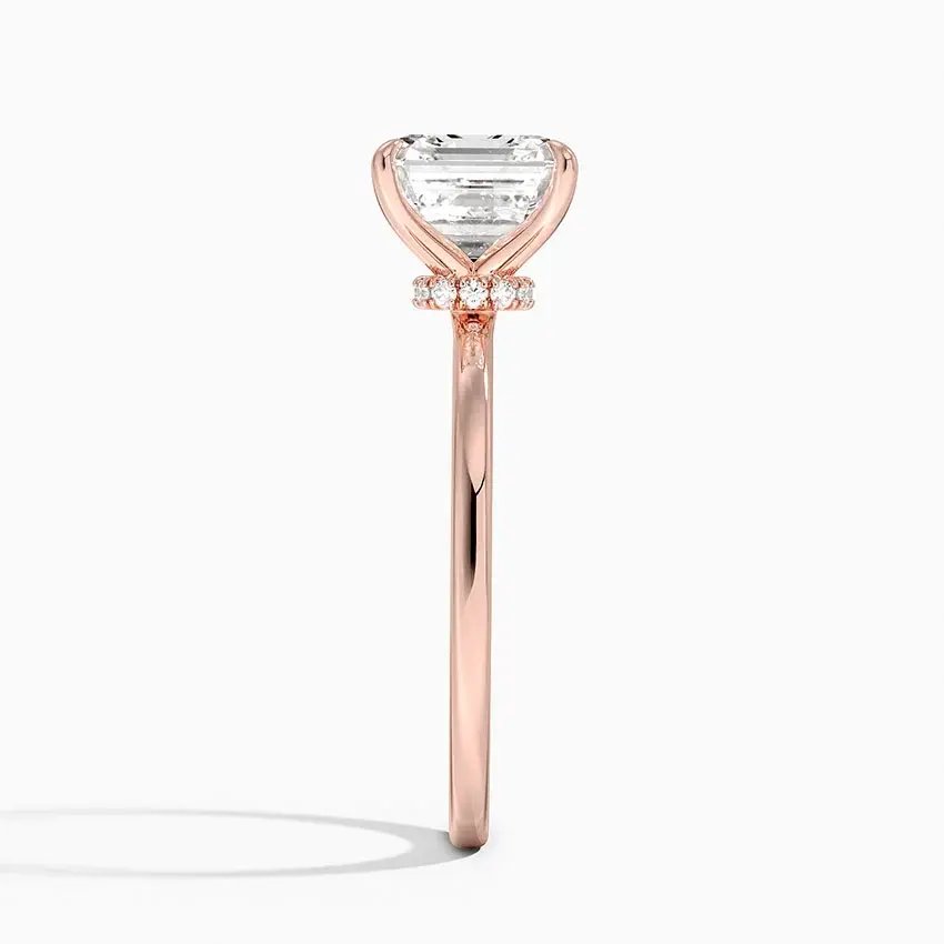 Miniature : Anita - 14k Asscher Solitaire with Secret Halo