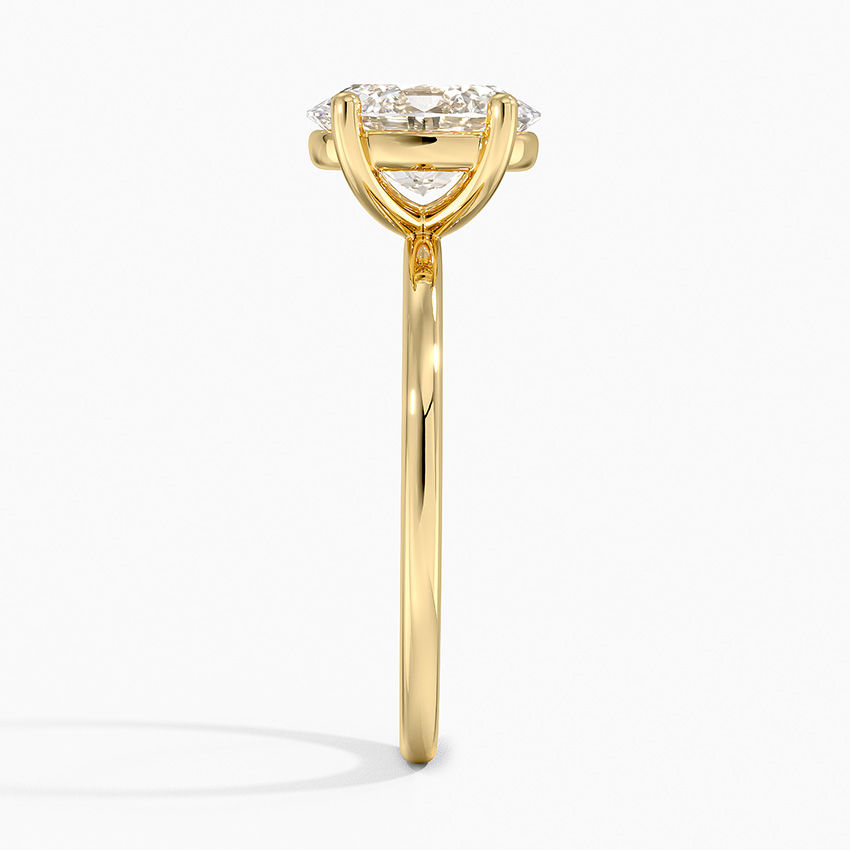 Miniature : Capri - 14k Oval Cut Flush Set Solitaire