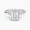 Miniatura: Cora - 14k Emerald Cut Center with Vine Accent Band