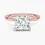 Miniatura: Serenity - 14k Princess Cut Flush Set Solitaire with Hidden Halo