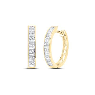 1/2CTW-DIA ANA M FASHION BAGUETTE HOOP EARRING