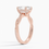 Thumbnail: Dannie - 14k Asscher with Twisted Pavé Band and Hidden Halo