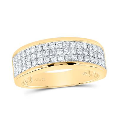 Oliver - 14k Triple Row Diamond Band