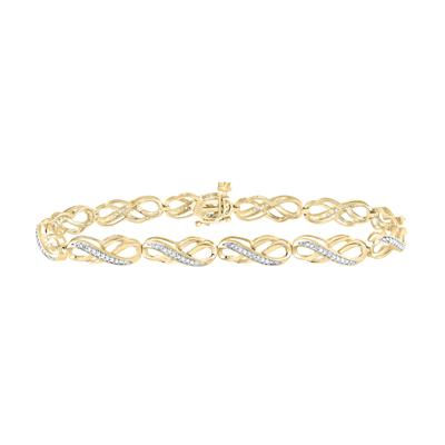 Pia - 10k Round Diamond Infinity Bracelet