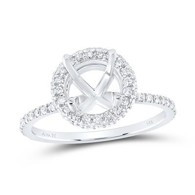 1/2CTW-DIA ANA M 1 1/2CT-CRD SEMI-MOUNT RING
