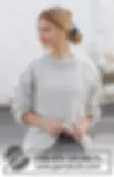 woman modeling knit heather grey pullover sweater