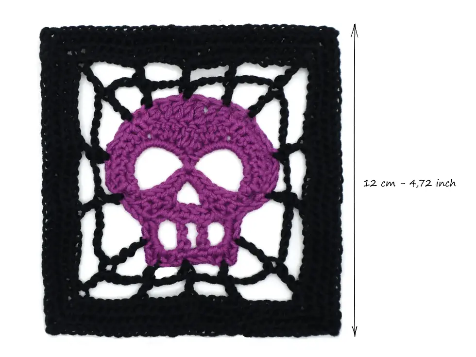 skull granny square