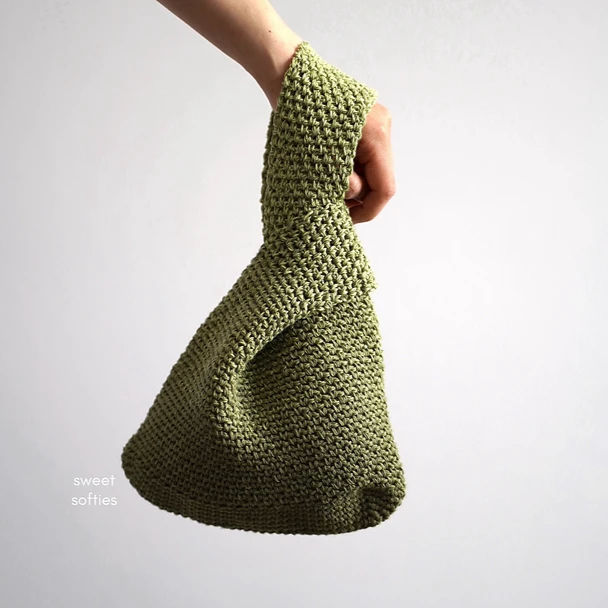 crocheted Japanese knot bag