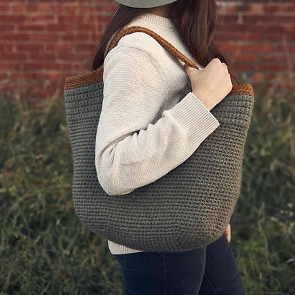 crochet over-sided tote bag